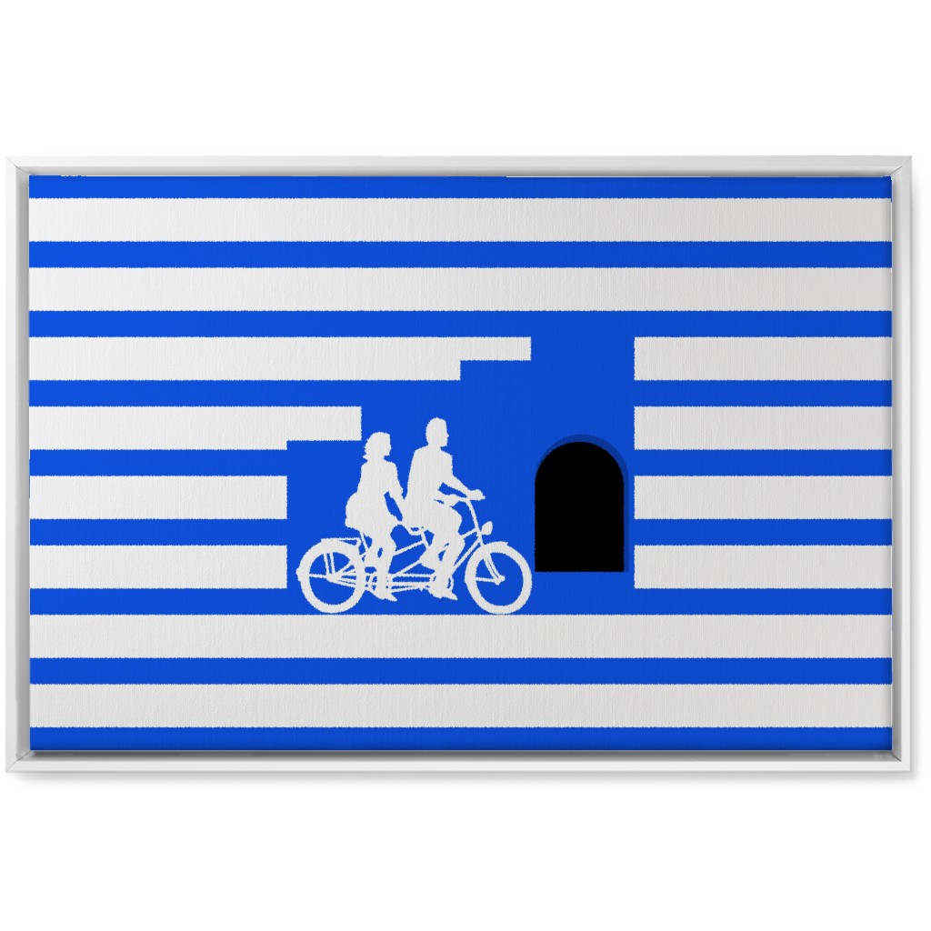 Riders Lovers - Blue Wall Art, White, Single piece, Canvas, 20x30, Blue, True Blue