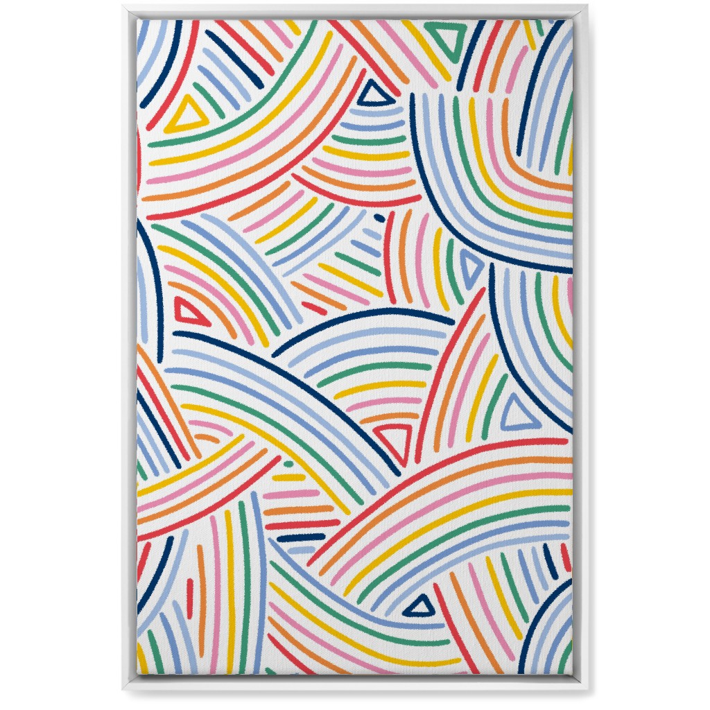 Rainbows Wall Art, White, Single piece, Canvas, 20x30, Multicolor