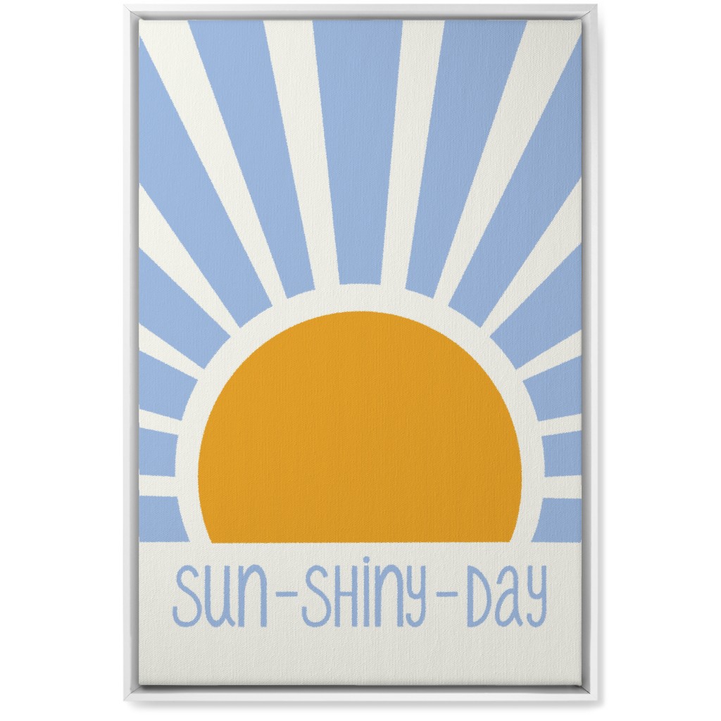 Sun Shiny Day Wall Art, White, Single piece, Canvas, 20x30, Blue