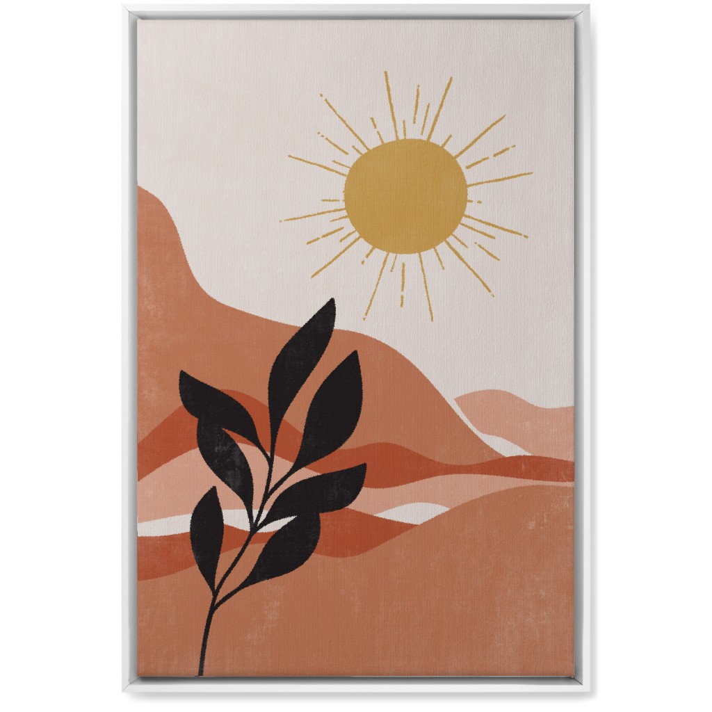 Earthen Landscape - Terracotta Wall Art, White, Single piece, Canvas, 20x30, Pink, Bright Pink
