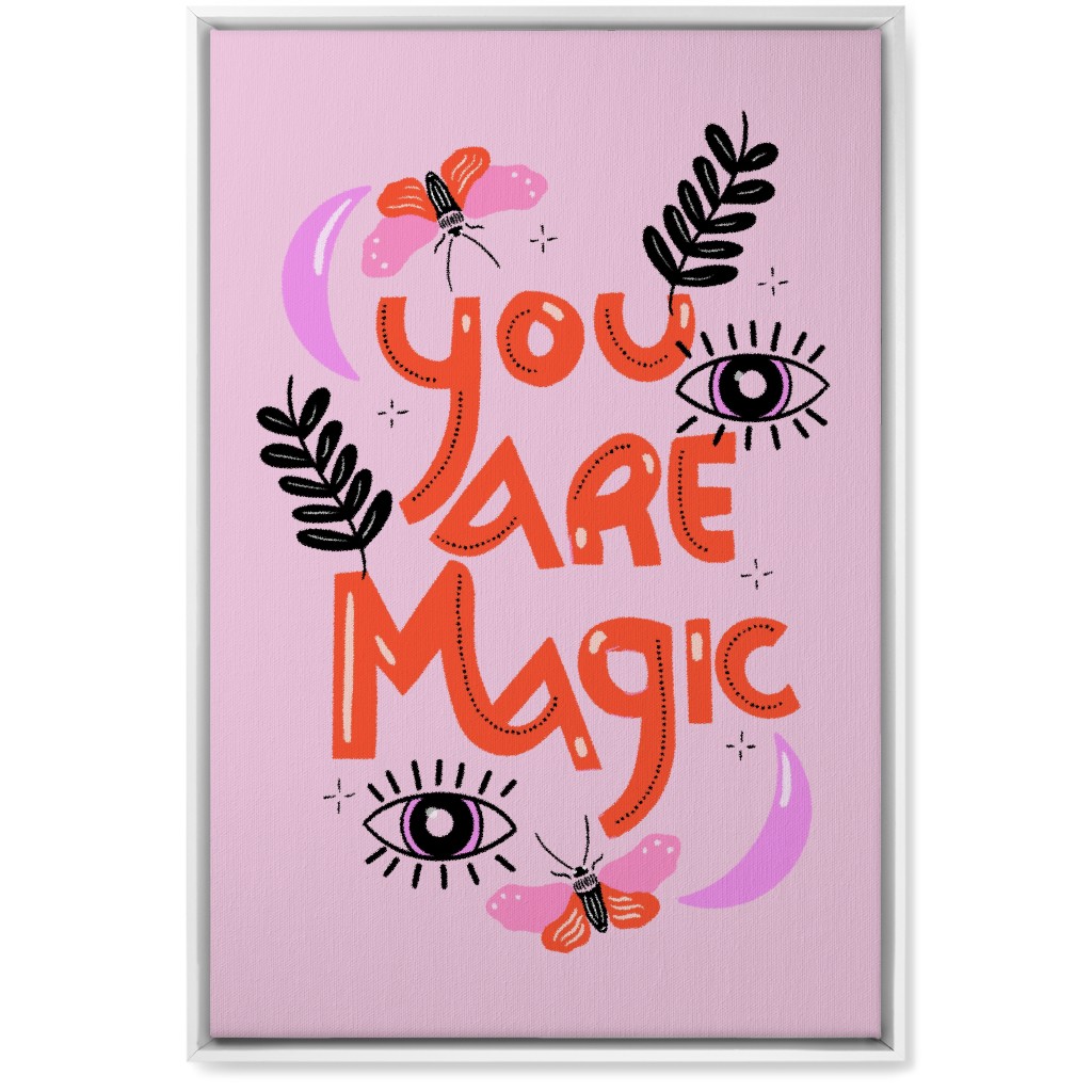 You Are Magin - Red and Pink Wall Art, White, Single piece, Canvas, 20x30, Pink