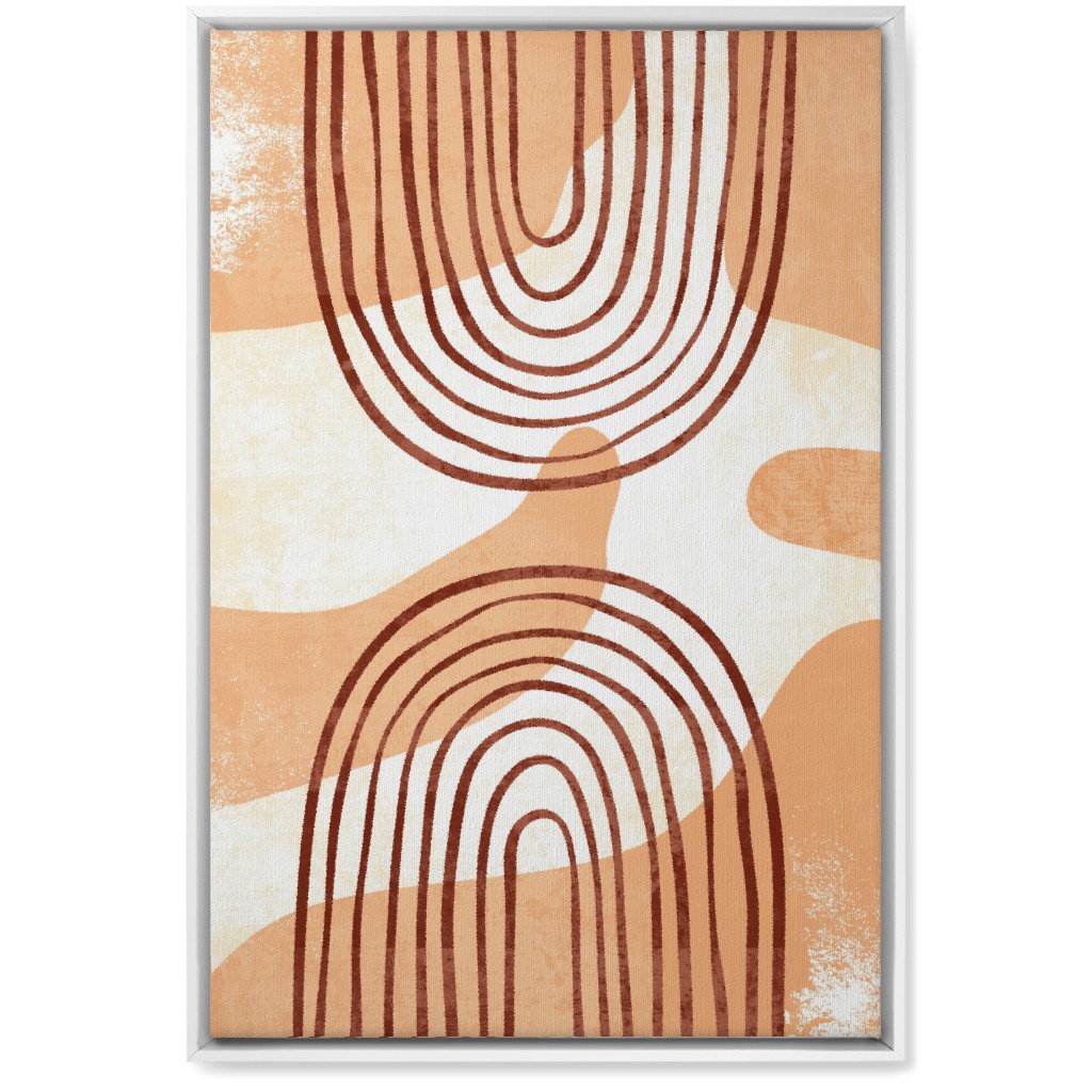 Desert Abstract - Earthy Warm Tones Wall Art, White, Single piece, Canvas, 20x30, Orange