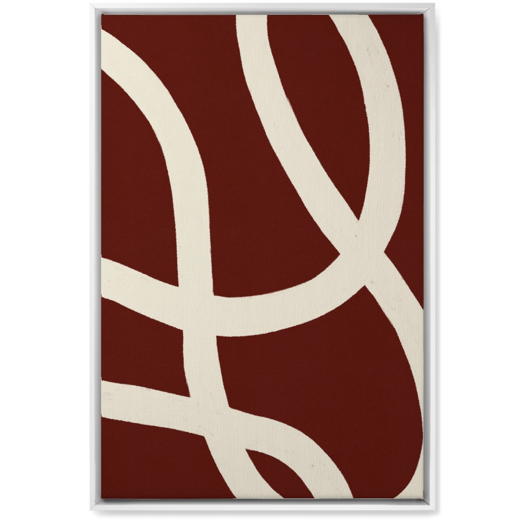 Tangled Brush Strokes I Wall Art, White, Single piece, Canvas, 20x30, Red, Cocoa