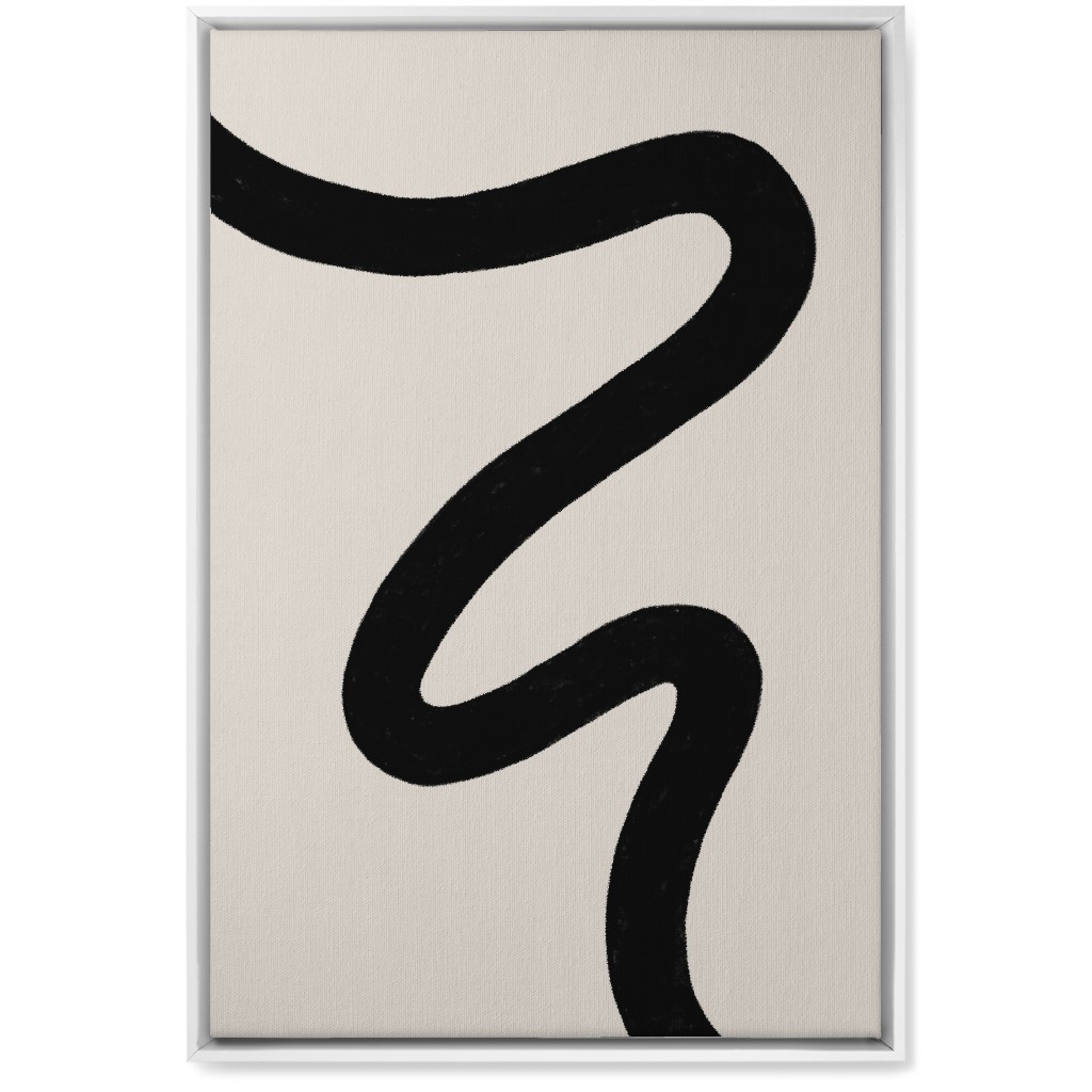 Tangled Brush Strokes Iv Wall Art, White, Single piece, Canvas, 20x30, Beige, Coal