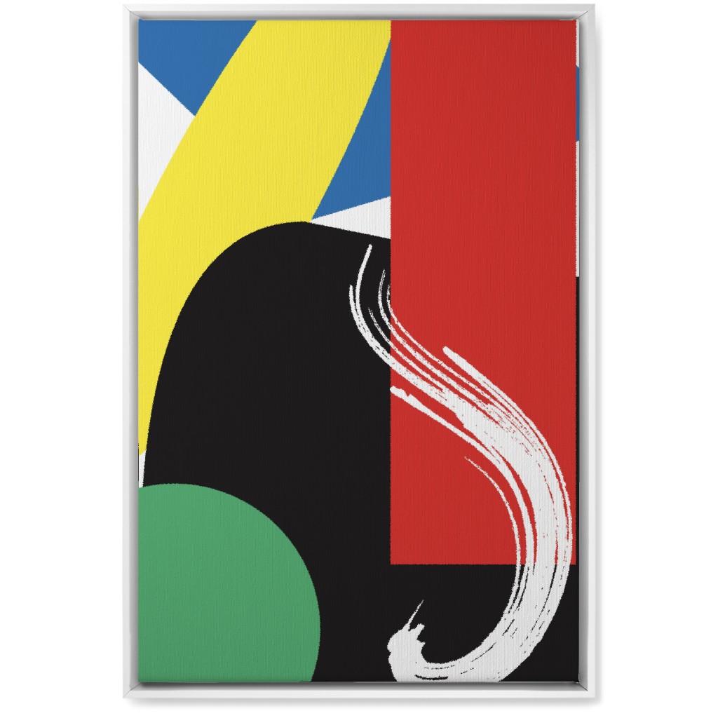 Abstract Colors Wall Art, White, Single piece, Canvas, 20x30, Multicolor, Cinnamon