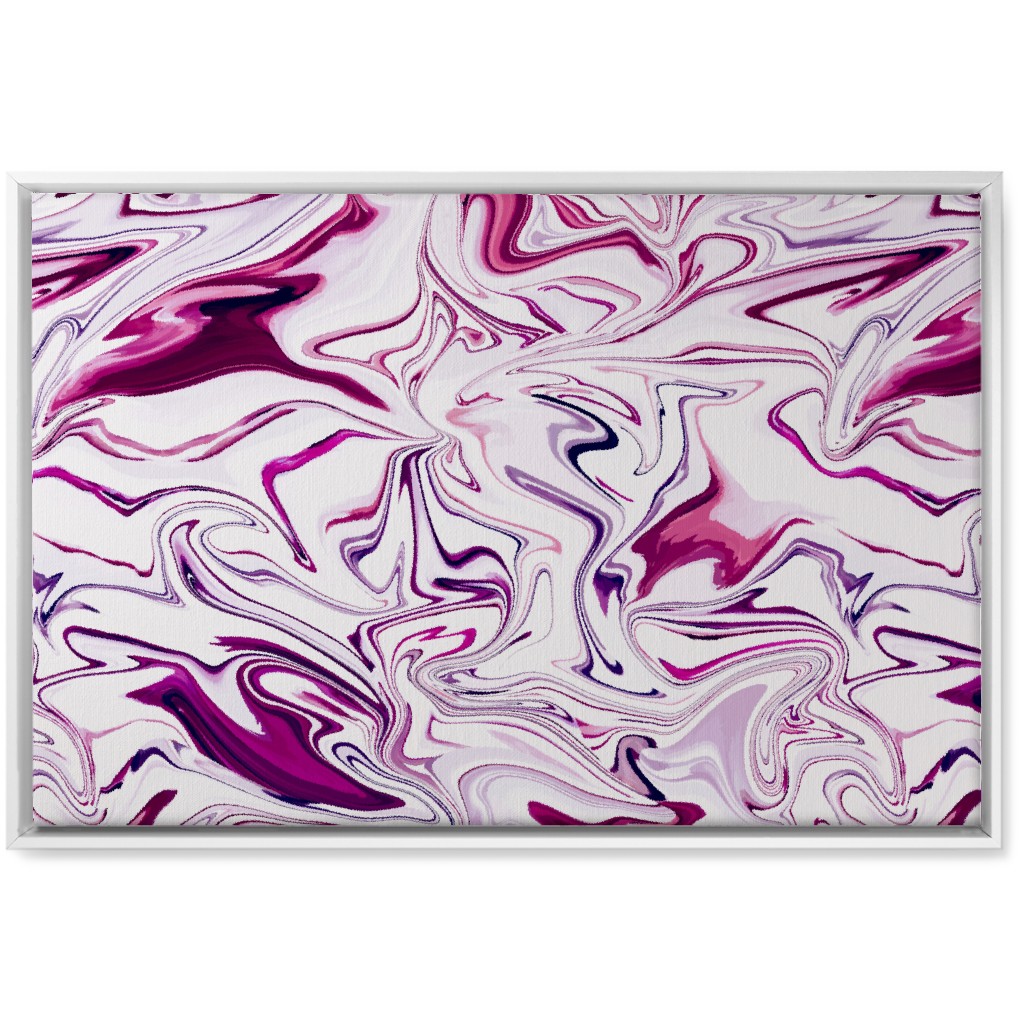Marble - Mulberry Wall Art, White, Single piece, Canvas, 20x30, Pink