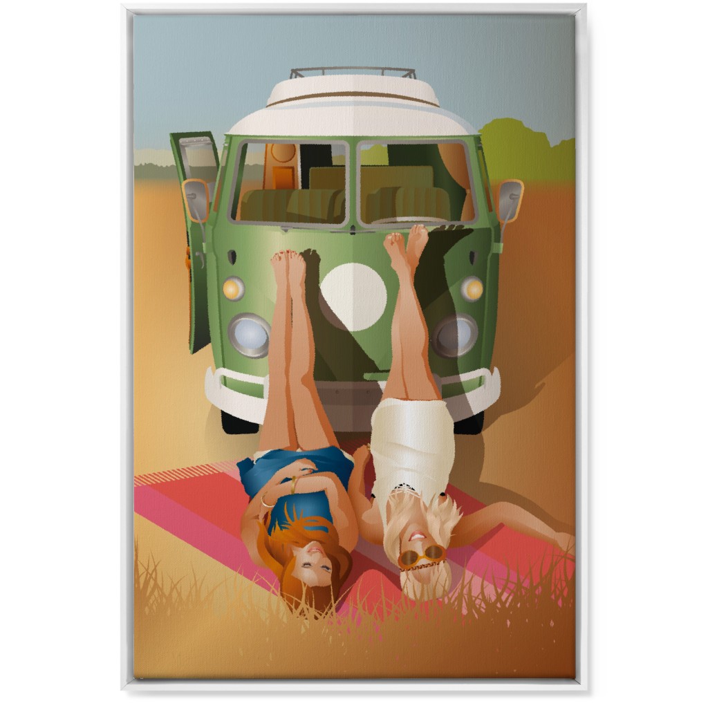 a Happy Place - Multi Wall Art, White, Single piece, Canvas, 24x36, Multicolor