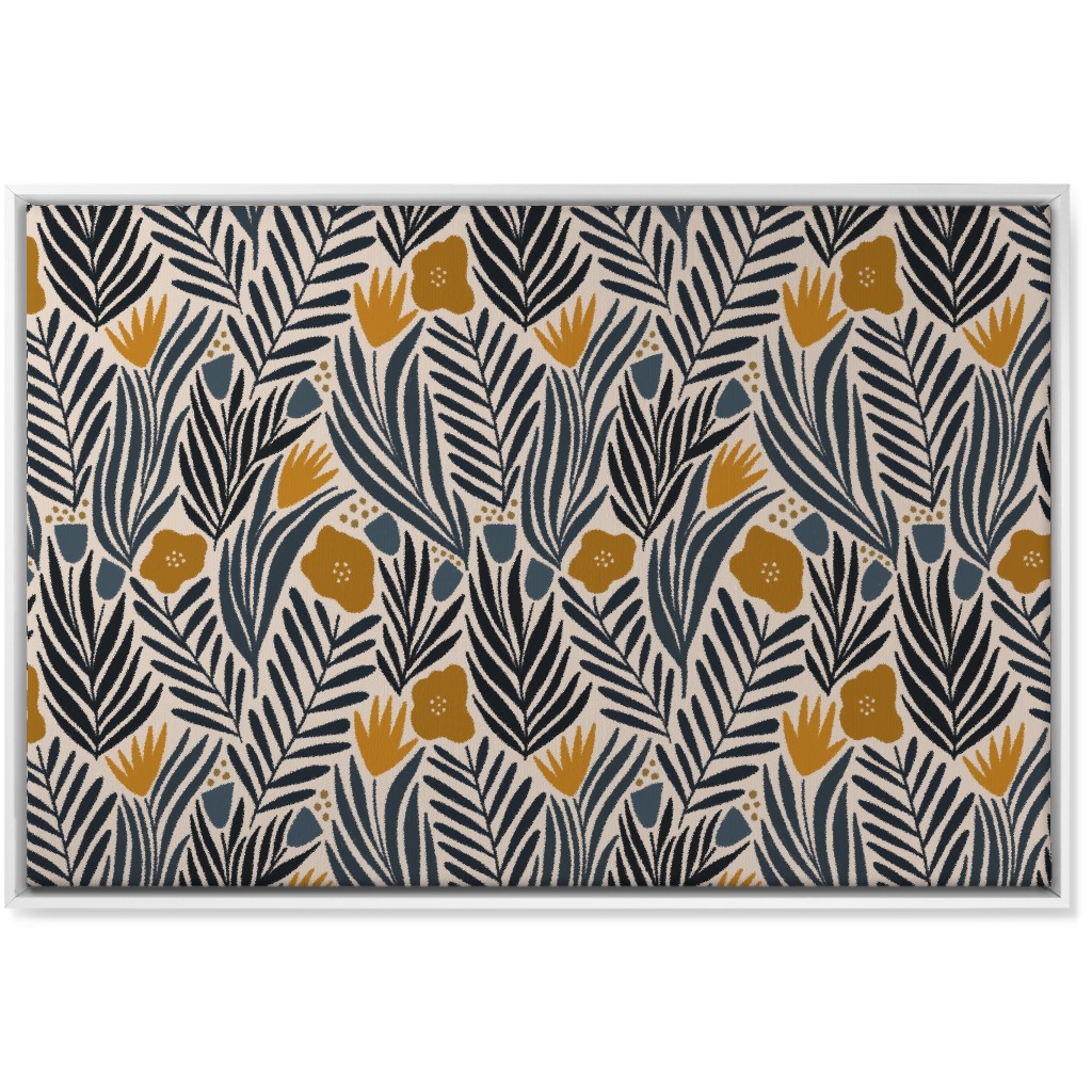 Nadia - Gold & Black Wall Art, White, Single piece, Canvas, 24x36, Multicolor