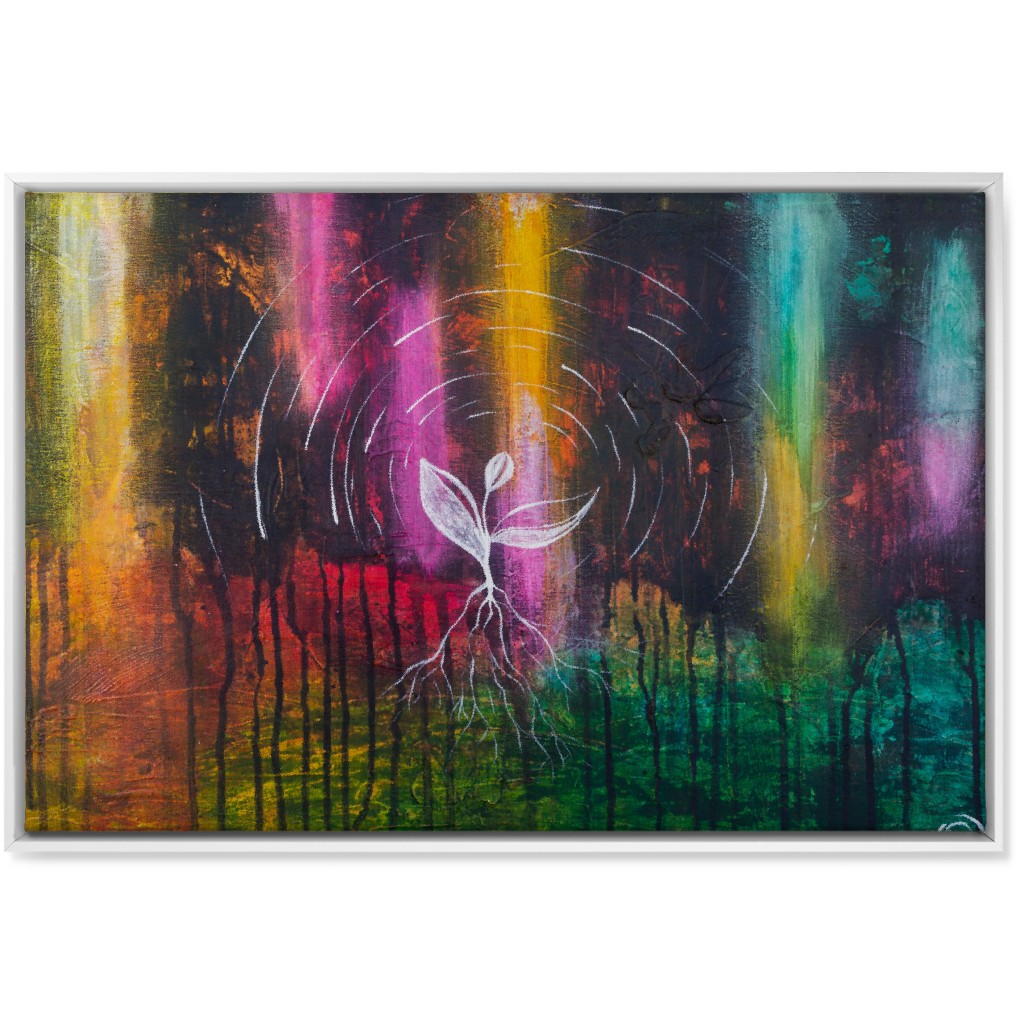Radiate - Vibrant Wall Art, White, Single piece, Canvas, 24x36, Multicolor