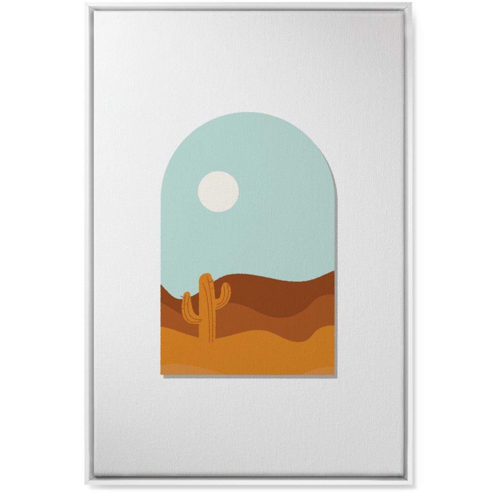 Abstract Landscapes in Windows Wall Art, White, Single piece, Canvas, 24x36, Multicolor