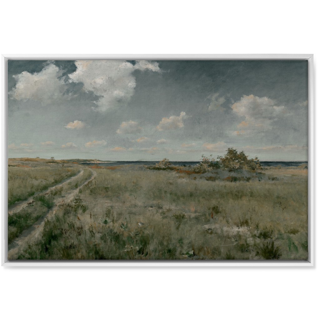 Coastal Plains Wall Art, White, Single piece, Canvas, 24x36, Green
