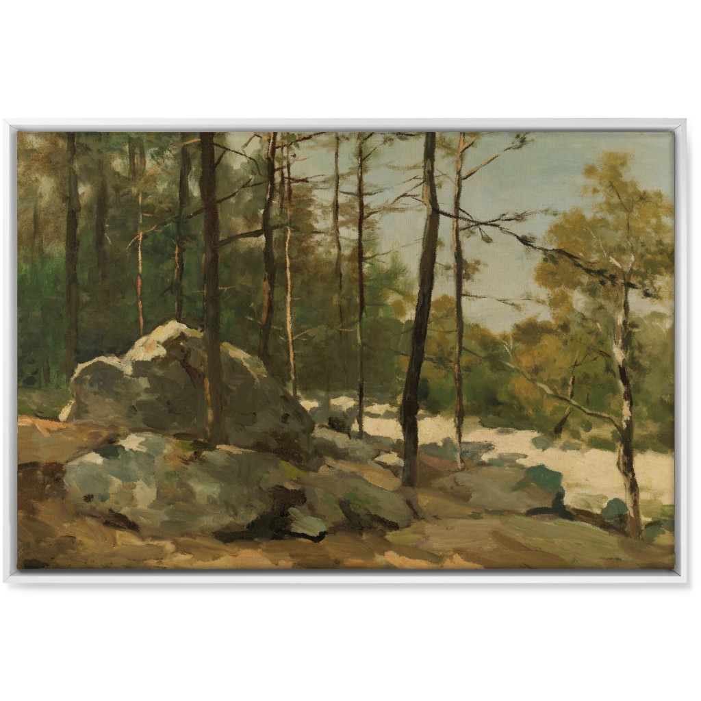 Rocky Edge Wall Art, White, Single piece, Canvas, 24x36, Green