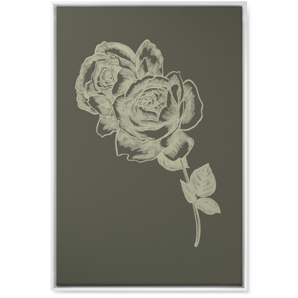Rose - Neutral Wall Art, White, Single piece, Canvas, 24x36, Brown, Brown