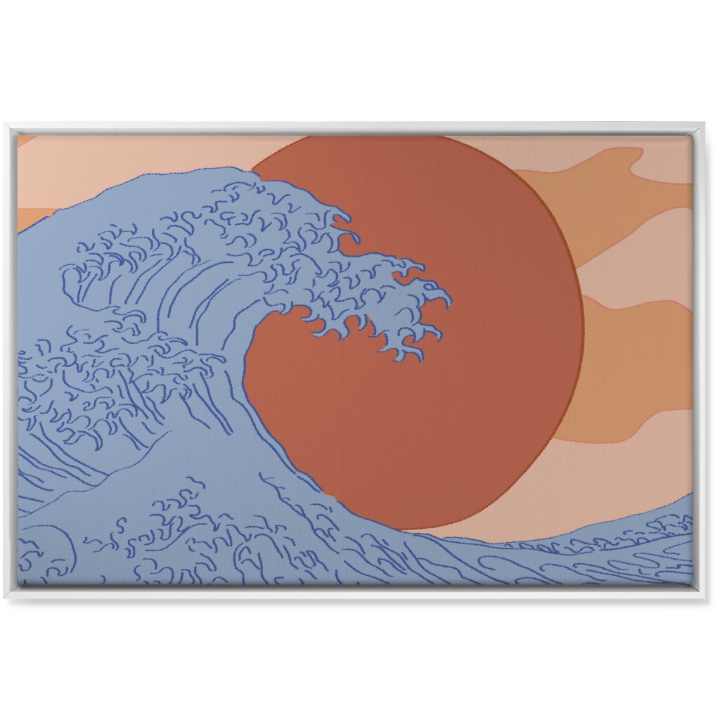 the Great Wave - Multi Wall Art, White, Single piece, Canvas, 24x36, Multicolor