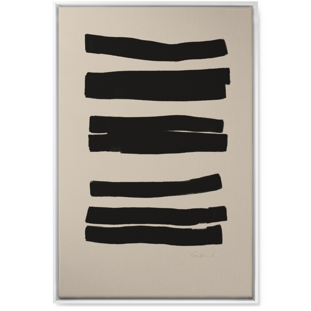 Abstract Bold Stripes I Wall Art, White, Single piece, Canvas, 24x36, Black