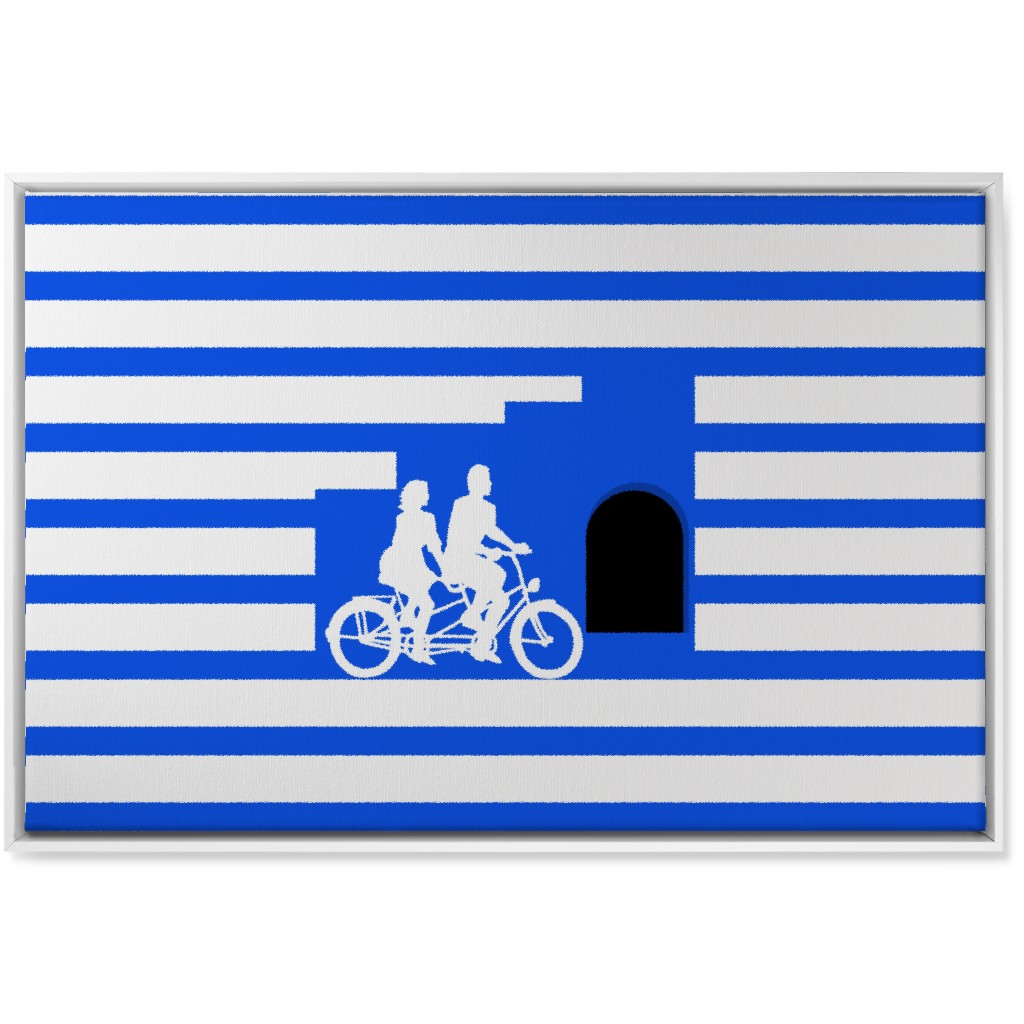 Riders Lovers - Blue Wall Art, White, Single piece, Canvas, 24x36, Blue