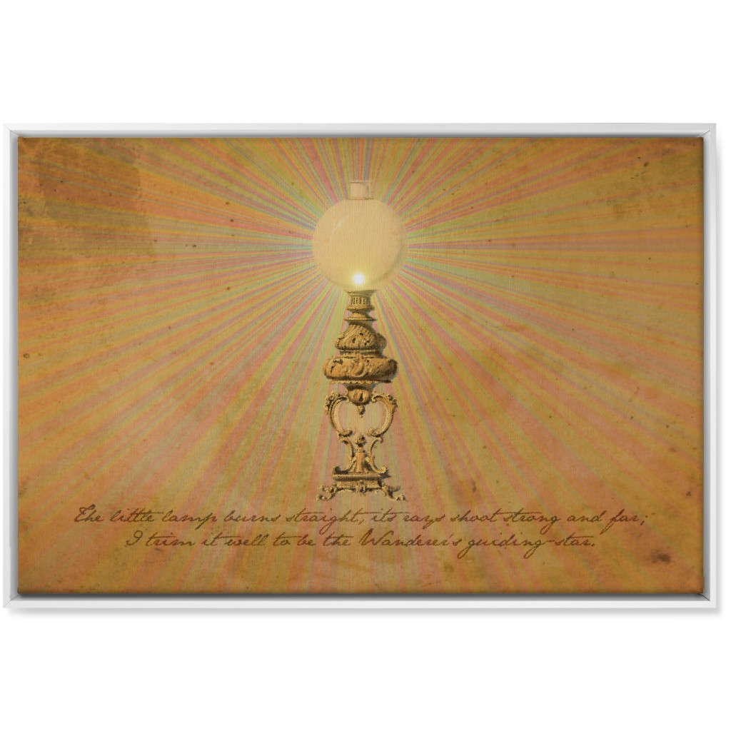 the Lamp - Orange Wall Art, White, Single piece, Canvas, 24x36, Orange, Orange