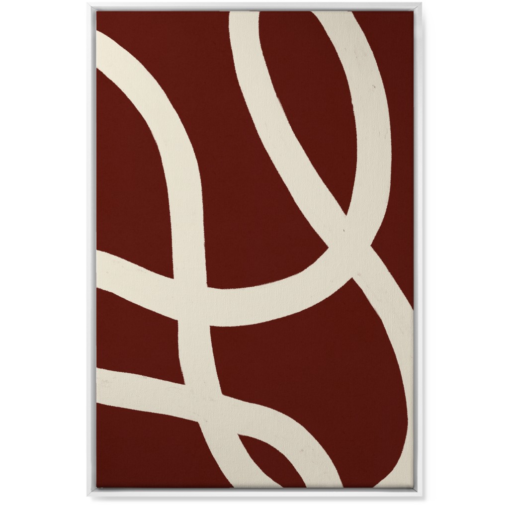 Tangled Brush Strokes I Wall Art, White, Single piece, Canvas, 24x36, Red