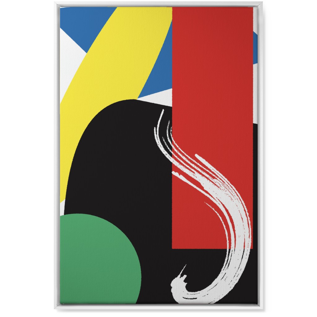 Abstract Colors Wall Art, White, Single piece, Canvas, 24x36, Multicolor