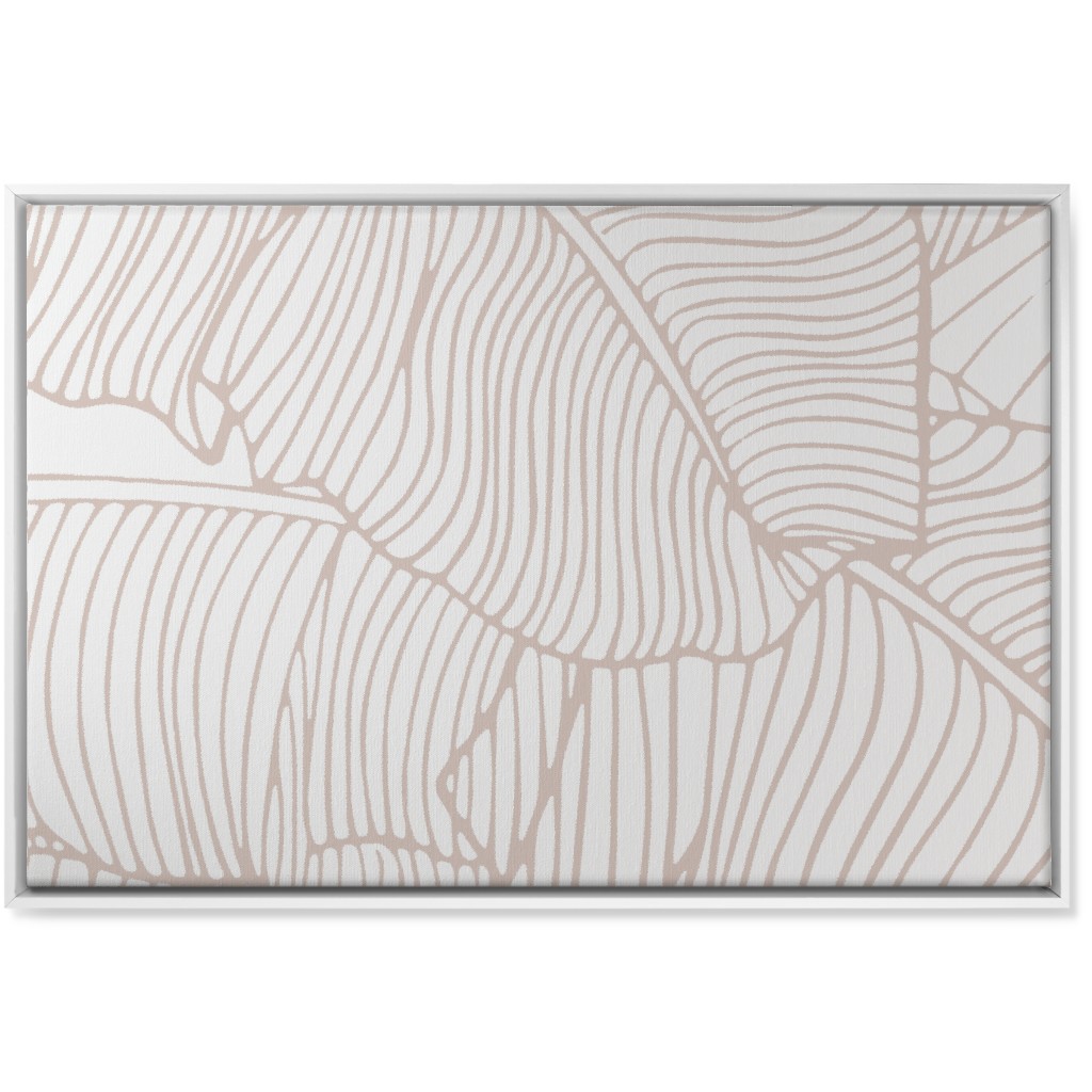 Banana Leaf - Blush Wall Art, White, Single piece, Canvas, 24x36, Beige