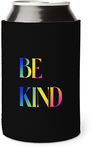 Be Kind Rainbow Can Cooler, Can Cooler, Multicolor