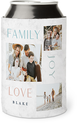 Marble Family Joy Love Can Cooler, Can Cooler, White