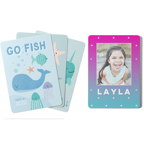 Active Gradient Card Game, Go Fish, Pink