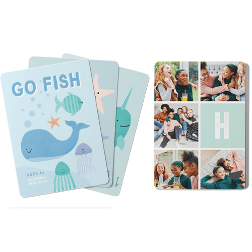 Gallery of Five Monogram Card Game, Go Fish, Multicolor