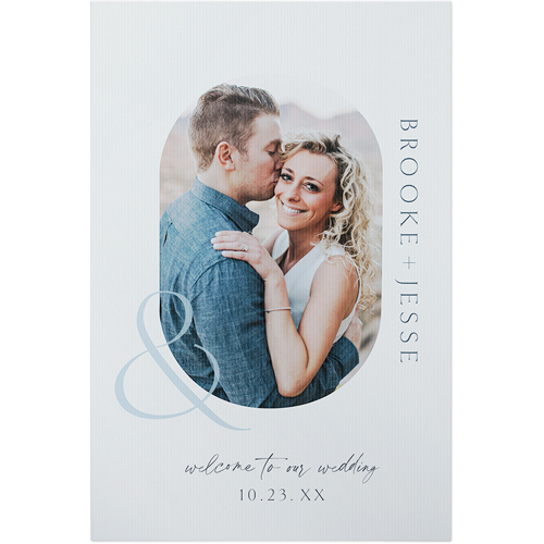 Grand Ampersand Celebration Photo Board, Blue, cedar