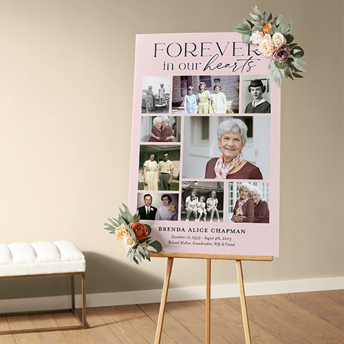 Celebration of Life Welcome Sign, Photo Collage Memorial Sign, Funeral  Sign, Forever in Our Hearts, Celebration of Life Decorations, Celebrating  The
