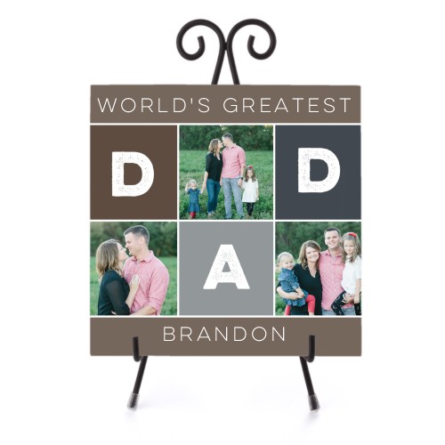 Dad Color Blocks Ceramic Tile by Shutterfly Shutterfly