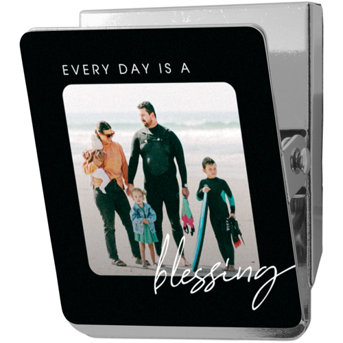 Scripted Blessing Clip Magnet, 2x2.5, Black, black