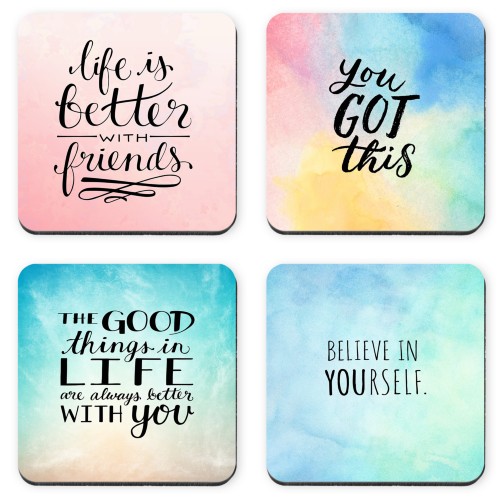 Watercolor Quotes Coaster  Shutterfly