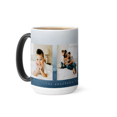 ombre watercolor collage color changing mug