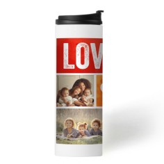 family love stainless steel travel mug