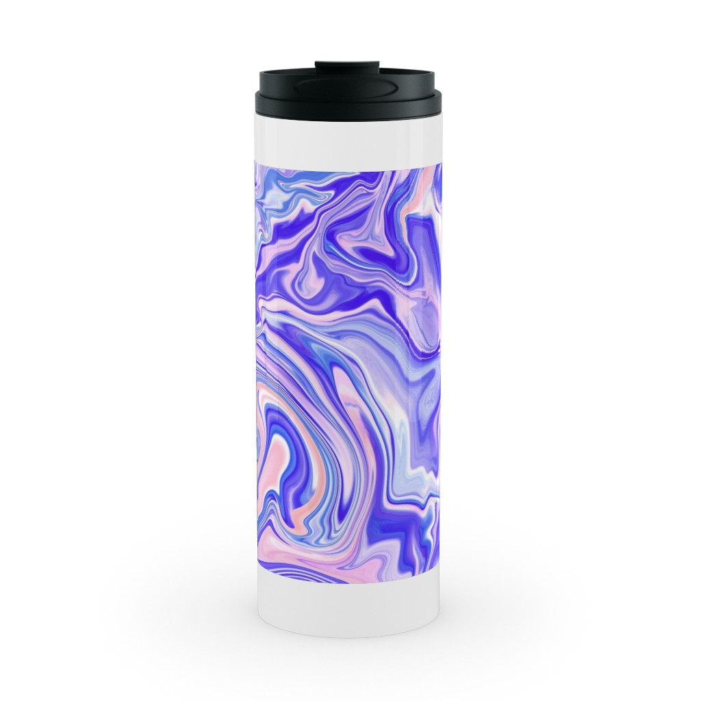 Love Spell Marble - Purple Coral Pink Stainless Mug, White,  , 16oz, Purple