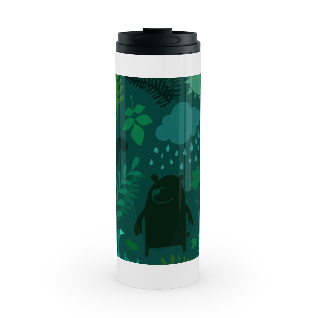 Pnw Forest - Emerald Green Stainless Mug, White,  , 16oz, Green