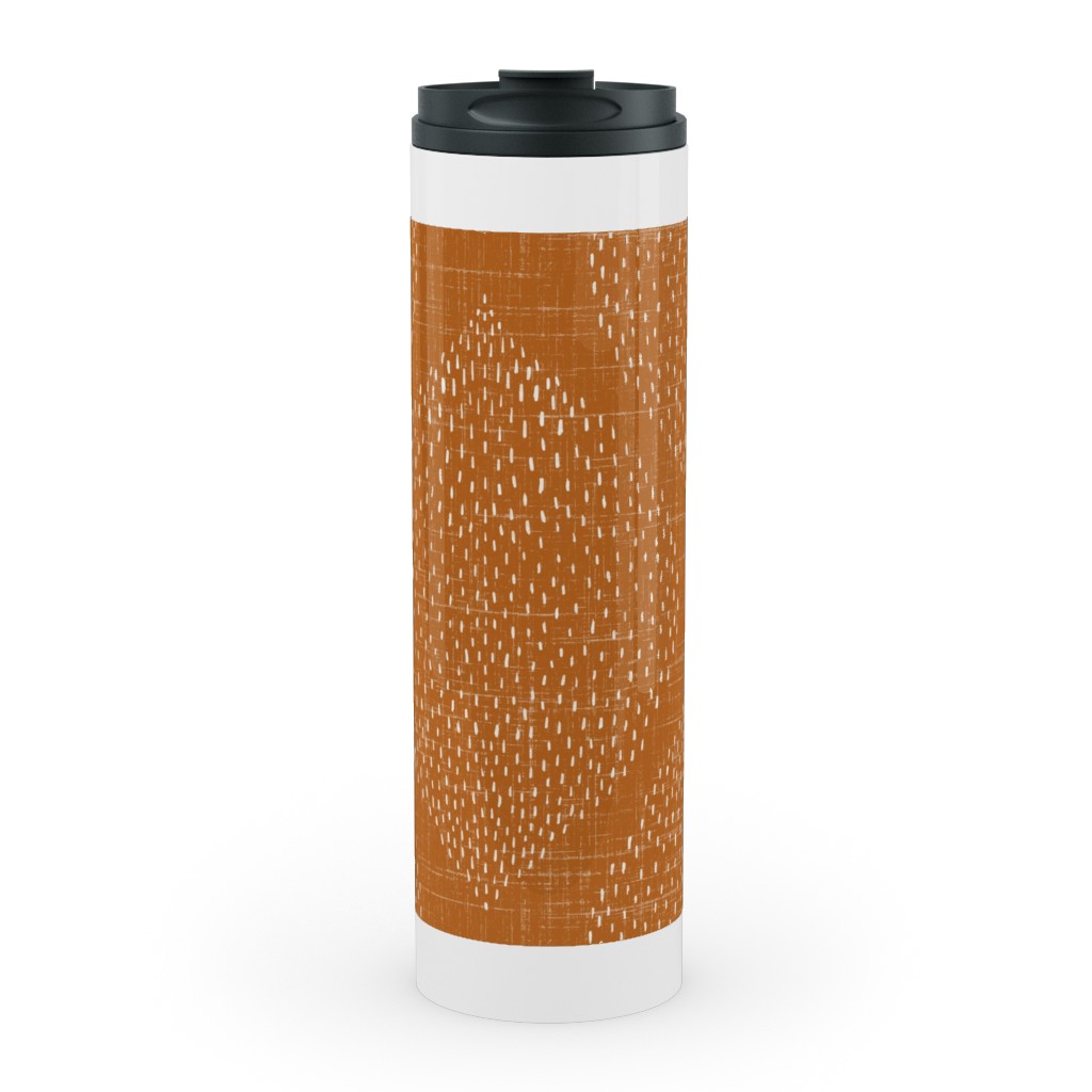 Minimalist Ogee - Burnt Orange Stainless Mug, White, , 20oz, Orange, Orange