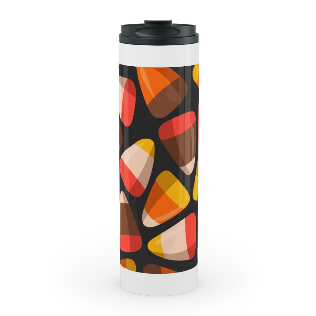 Candy Corn - Midnight Stainless Mug, White,  , 20oz, Orange