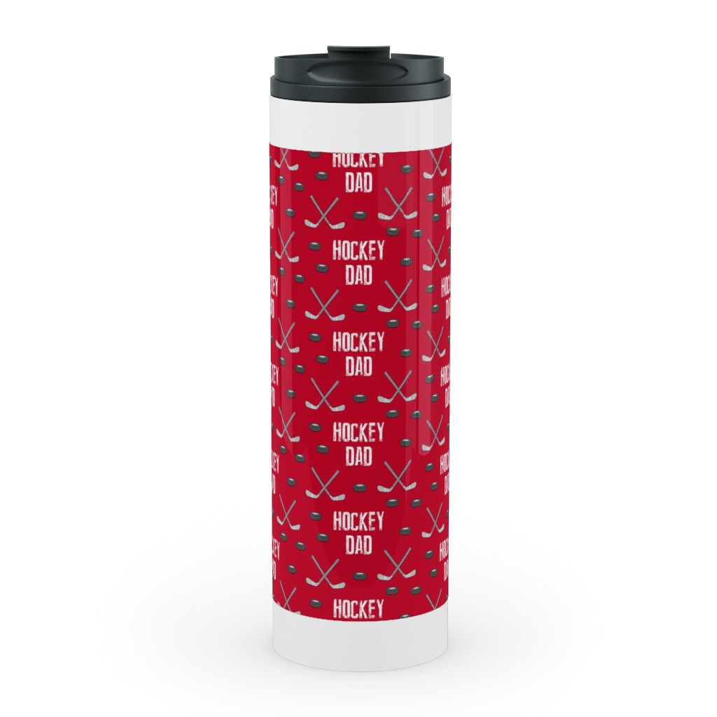 Hockey Dad - Red Stainless Mug, White, , 20oz, Red, Red