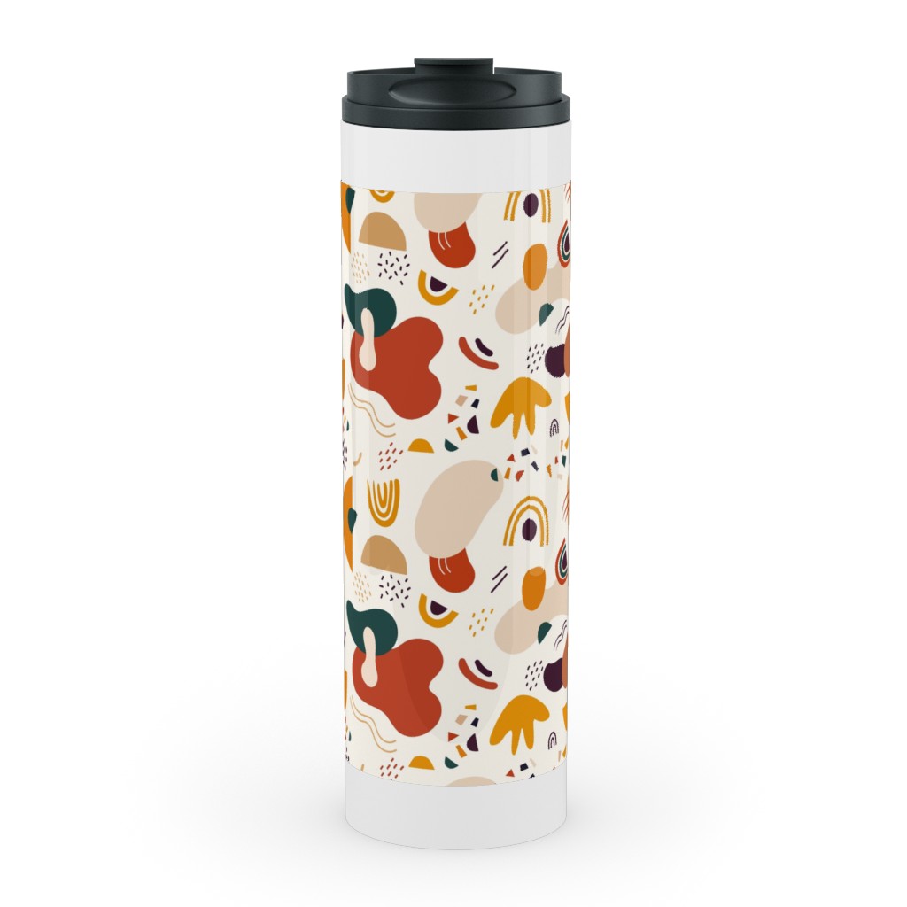 Abstract Seamless Pattern - Multi Stainless Mug, White, , 20oz, Multicolor