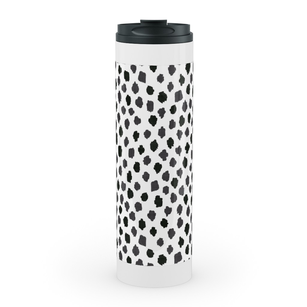 Inky Spots - Black and White Stainless Mug, White,  , 20oz, White