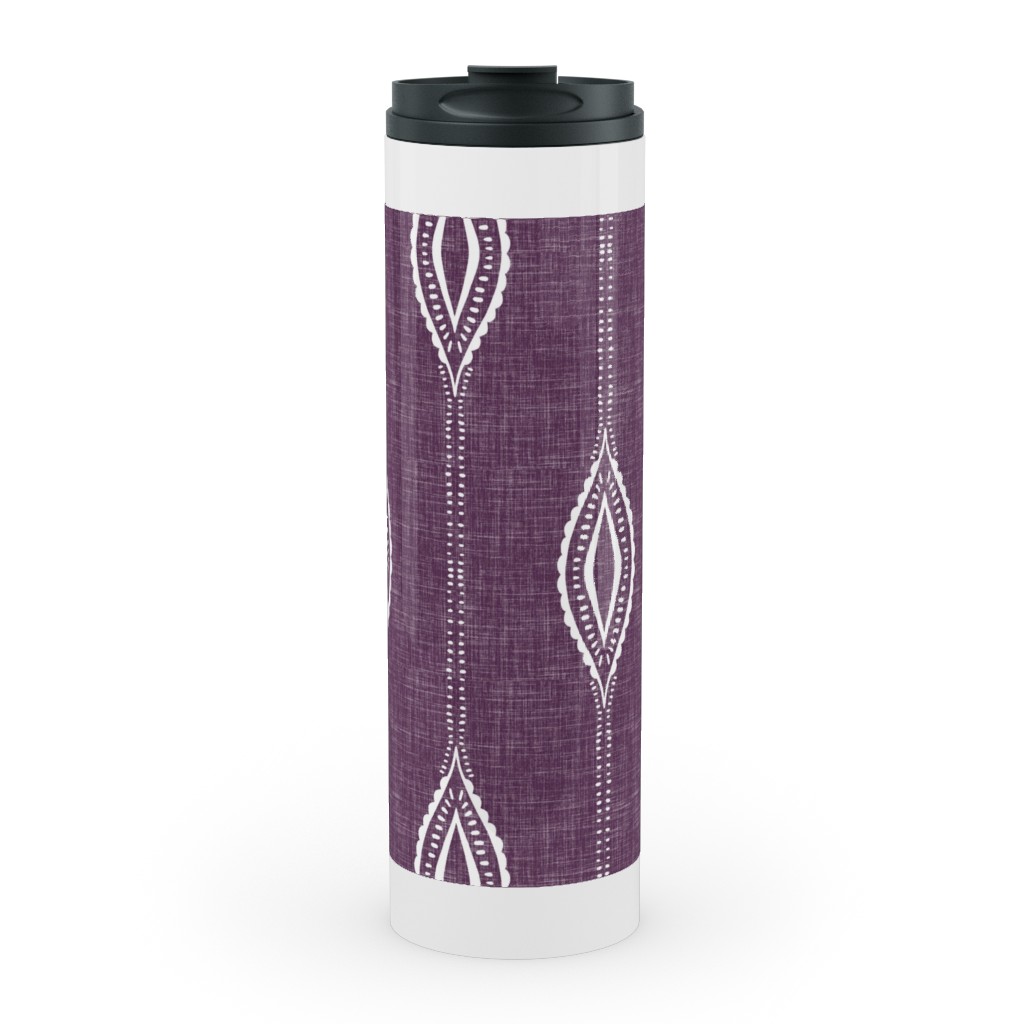 Diamant - Eggplant Stainless Mug, White,  , 20oz, Purple