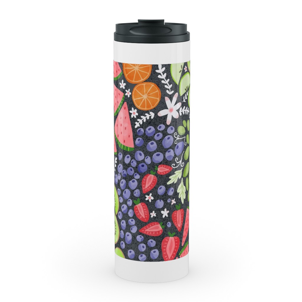 Fruity Medley Picnic Stainless Mug, White, , 20oz, Multicolor