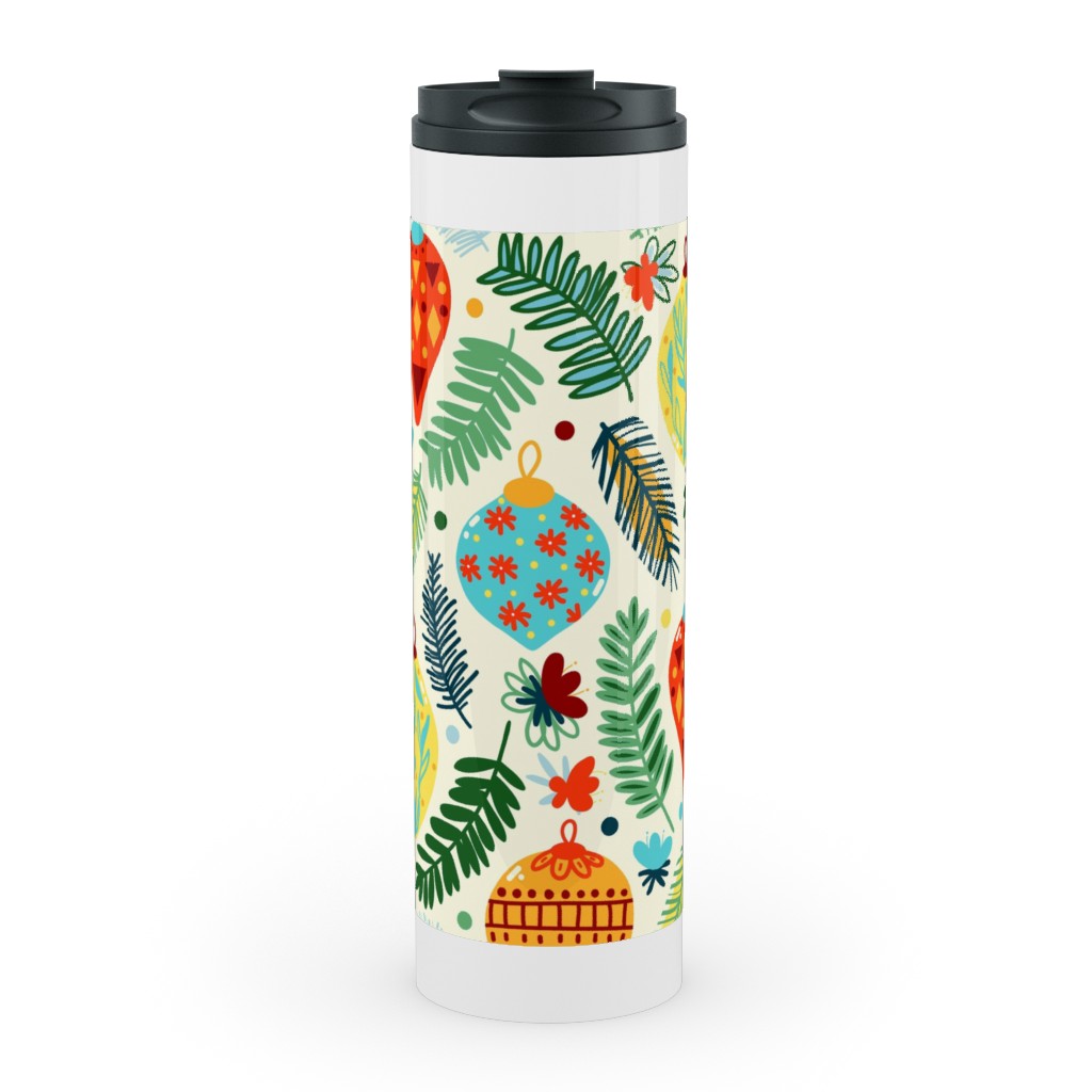 Colorful Christmas Classic - Multi Stainless Mug, White,  , 20oz, Multicolor