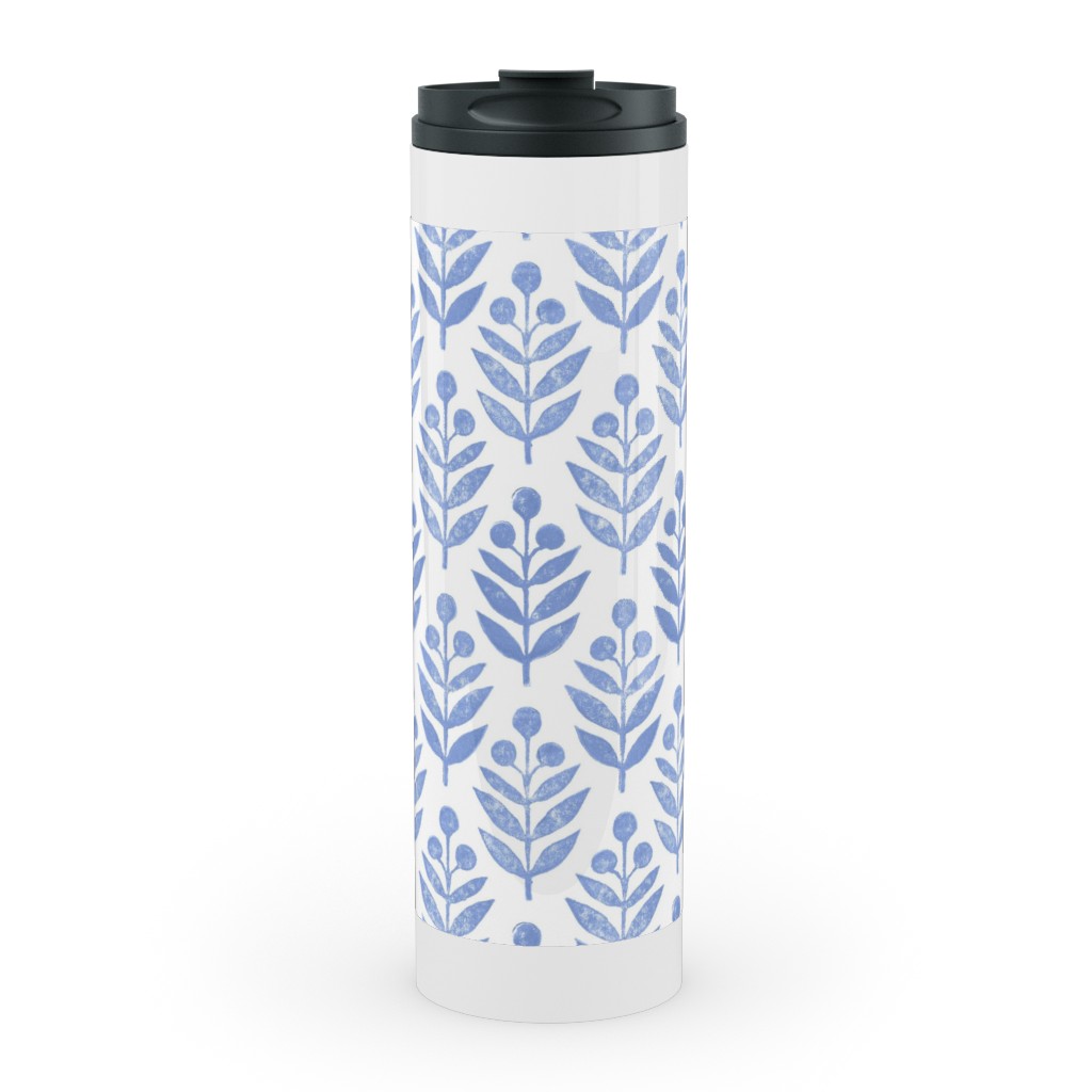 Lotti Quiet Stainless Mug, White, , 20oz, Blue, Light Blue