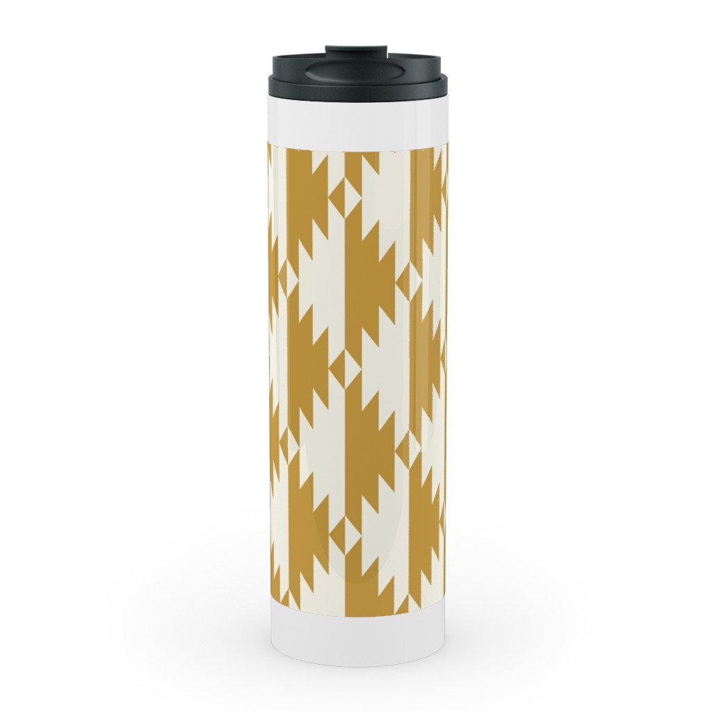 Tribal - Gold Stainless Mug, White, , 20oz, Yellow, Classic Yellow