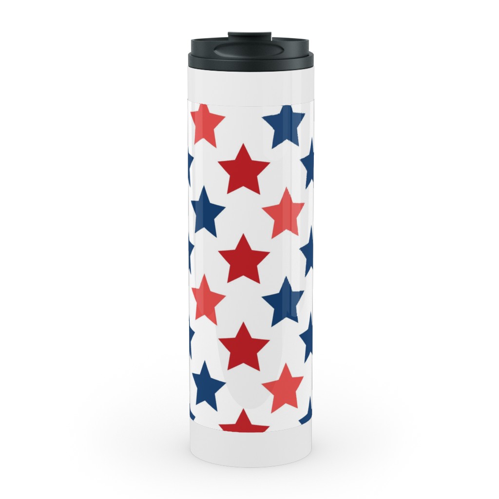 American Stars Stainless Mug, White, , 20oz, Multicolor