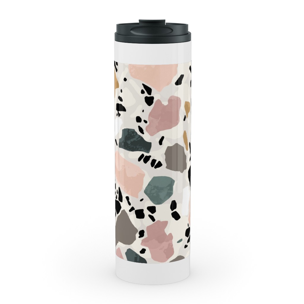 Terazzo Inspired - Multi Stainless Mug, White,  , 20oz, Multicolor