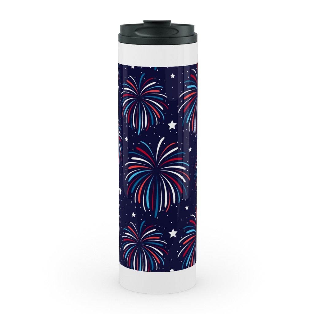 Star Spangled Night Stainless Mug, White, , 20oz, Blue, True Blue
